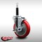 Service Caster 5'' SS Red Poly Swivel 3/4'' Expanding Stem Caster with Brake SCC-SSEX20S514-PPUB-RED-TLB-34 - alternate 3